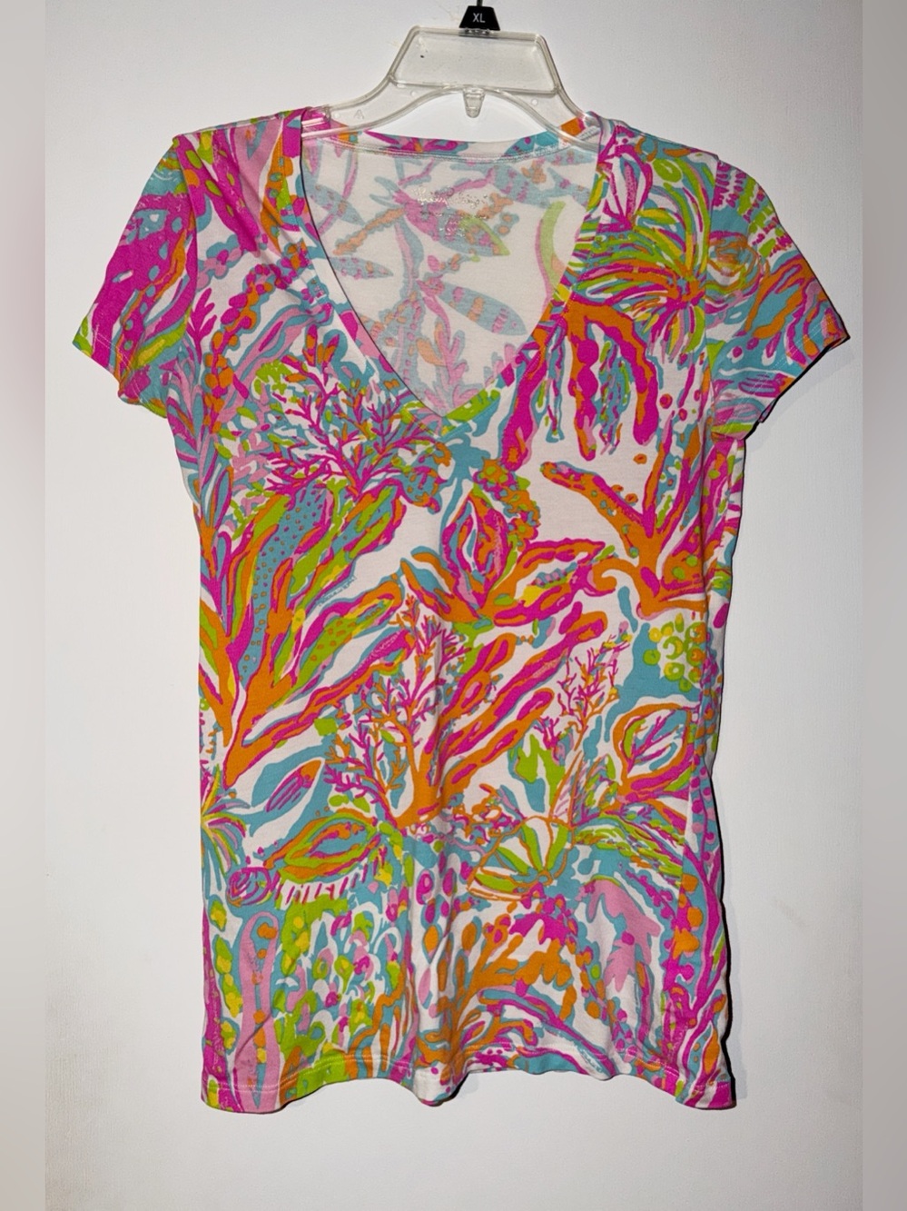 Lilly Pulitzer Multi-Color V-Neck Short Sleeve Top